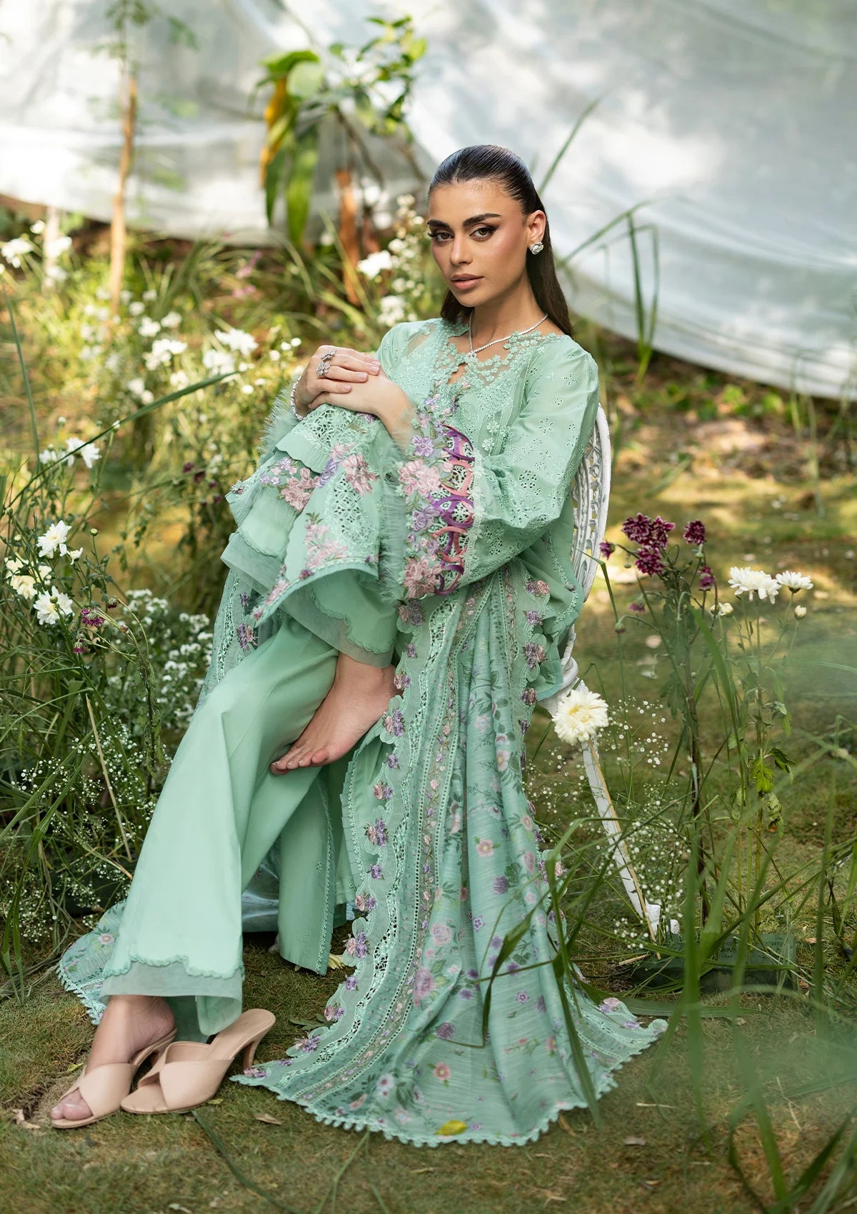Elaf Luxury Lawn Vol-2'26 ELQ-3A DAISY CHAIN