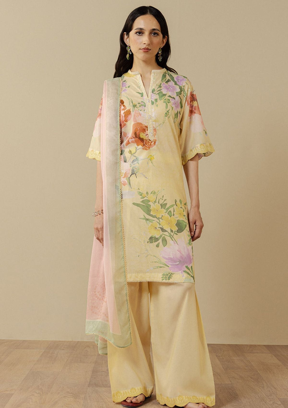 Coco by Zara Shahjahan Prints Drop III'26 D-3B Avena