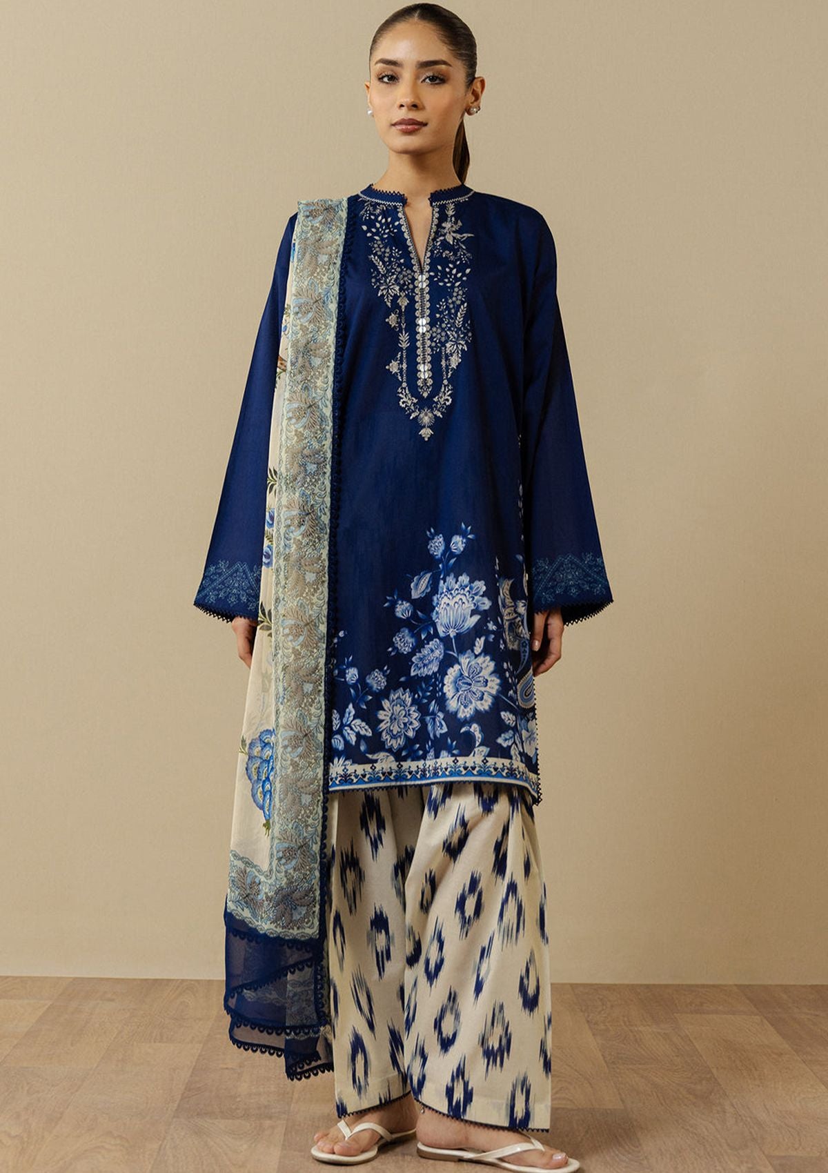 Coco by Zara Shahjahan Prints Drop III'26 D-10A Cassia