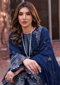 Farasha Kaavish Eid Festive Lawn'24 D-04 DEEP SAPPHIRE - Mohsin Saeed Fabrics