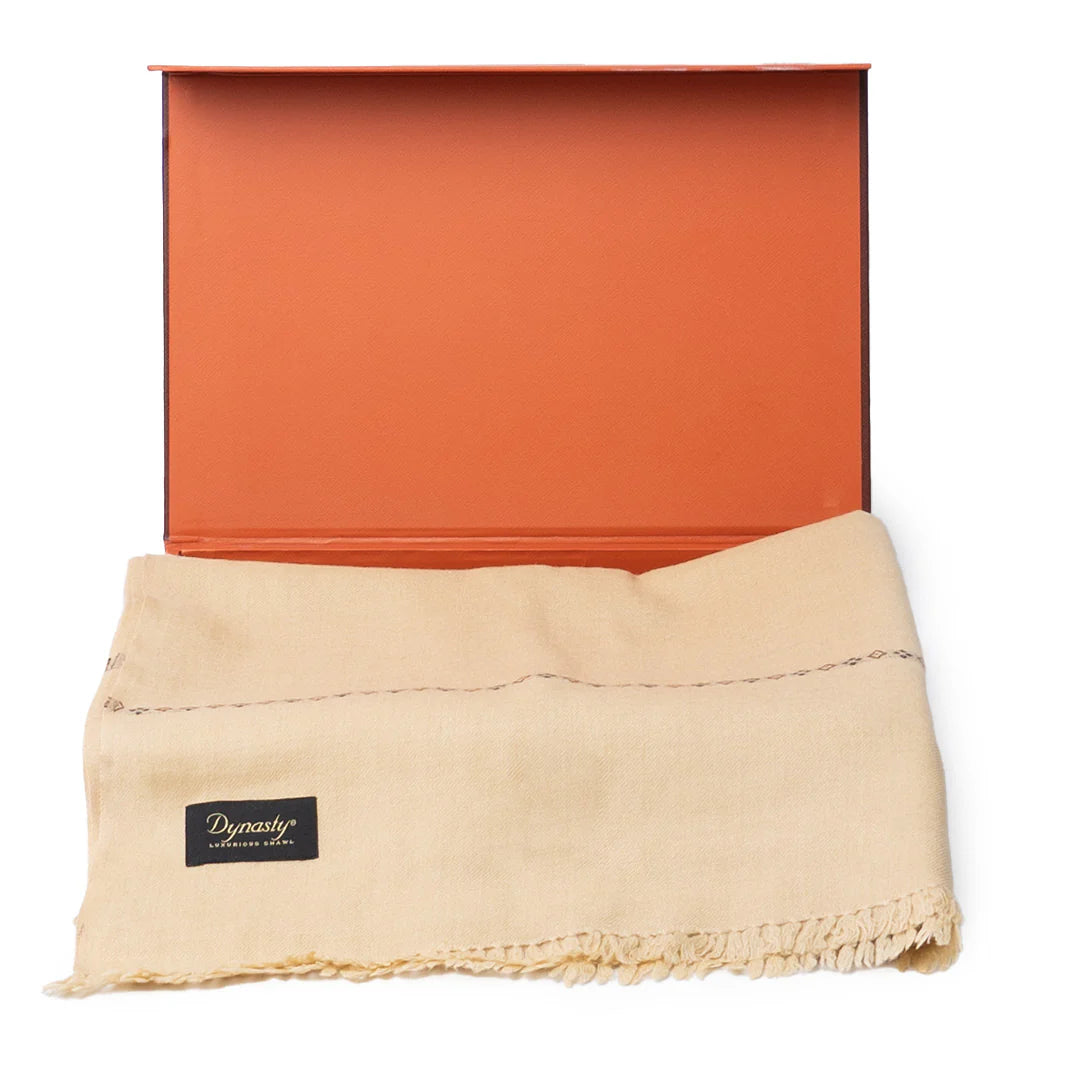 Lux Woolen Premier Shawl By Dynasty - Beige