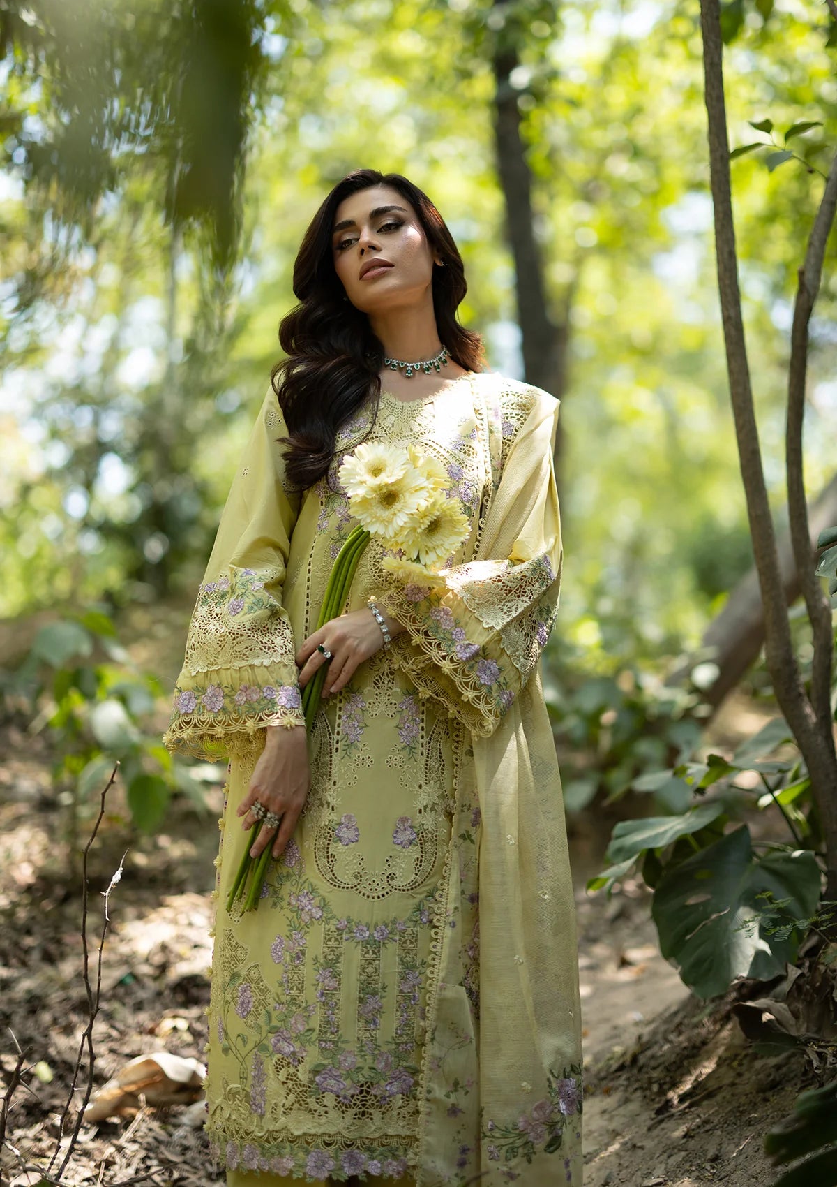 Elaf Luxury Lawn Vol-2'26 ELQ-7A BUTTER YELLOW