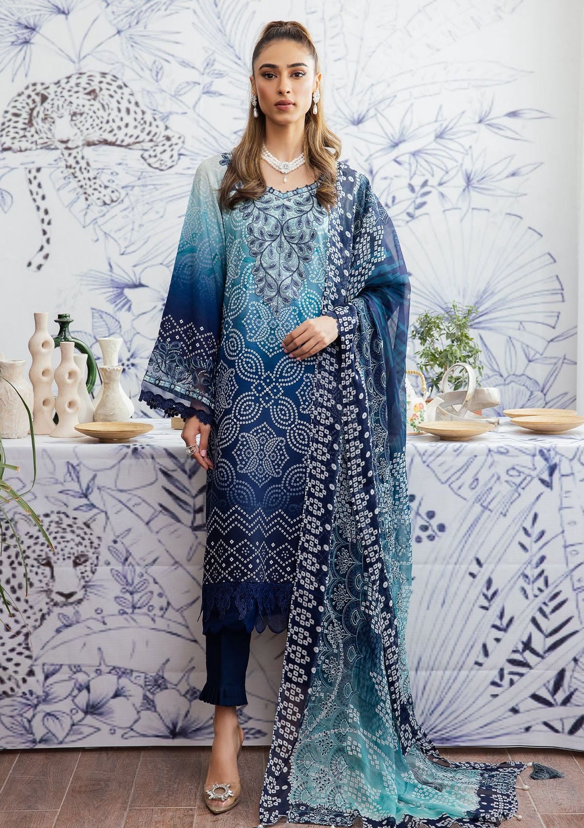 Nureh Gardenia Linen'23 NSG-125 - Mohsin Saeed Fabrics