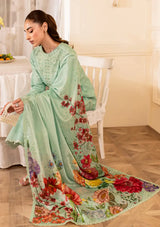 Farasha Seraya Emb Lawn'24 D-10 SAGE - Mohsin Saeed Fabrics