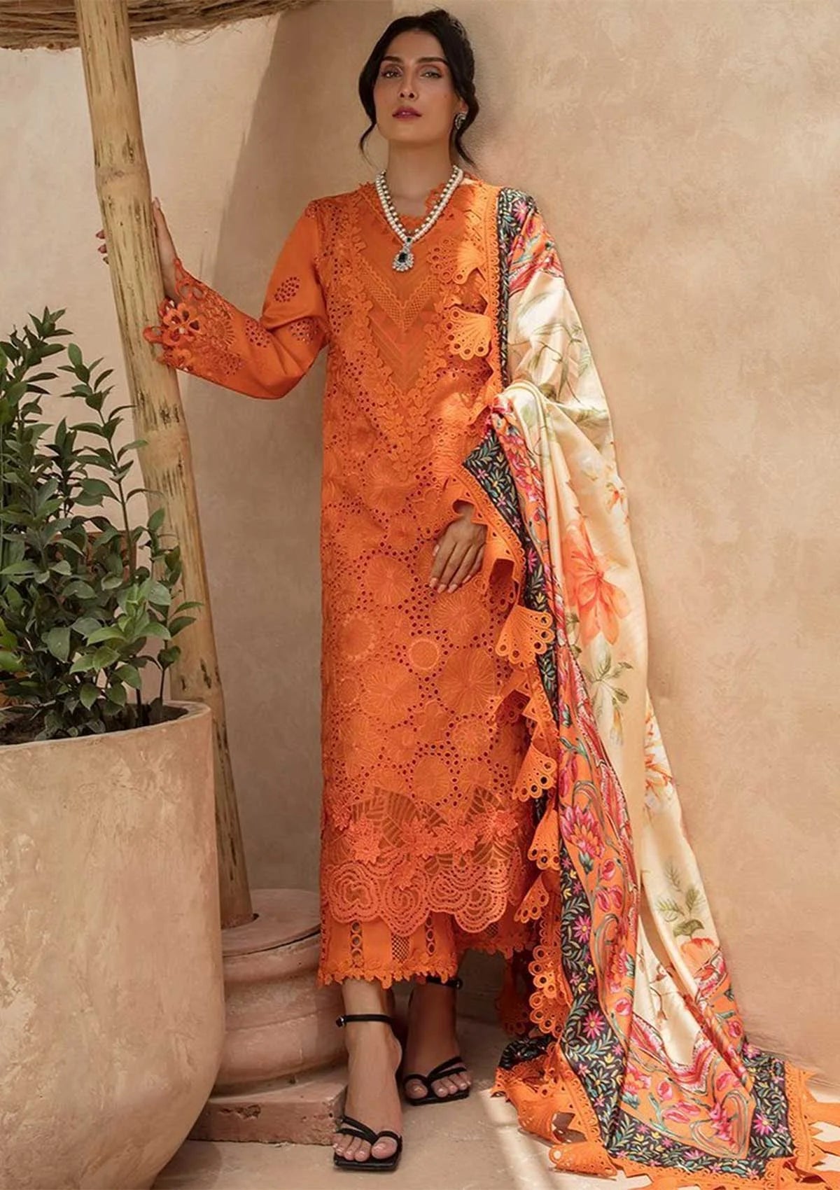 Rang Rasiya Premium Eid Lawn'23 D-02 (Madeira) - Mohsin Saeed Fabrics