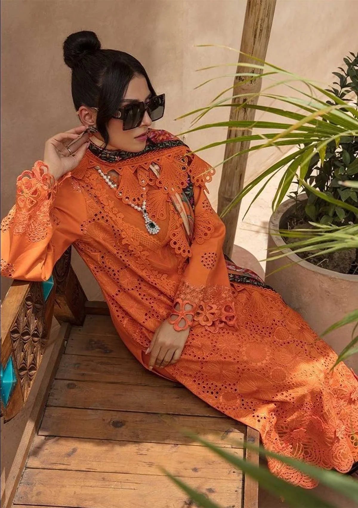 Rang Rasiya Premium Eid Lawn'23 D-02 (Madeira) - Mohsin Saeed Fabrics