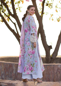 Elaf Print Chikankari Lawn'24 ECK-04A OCEAN BLOSSOMS - Mohsin Saeed Fabrics