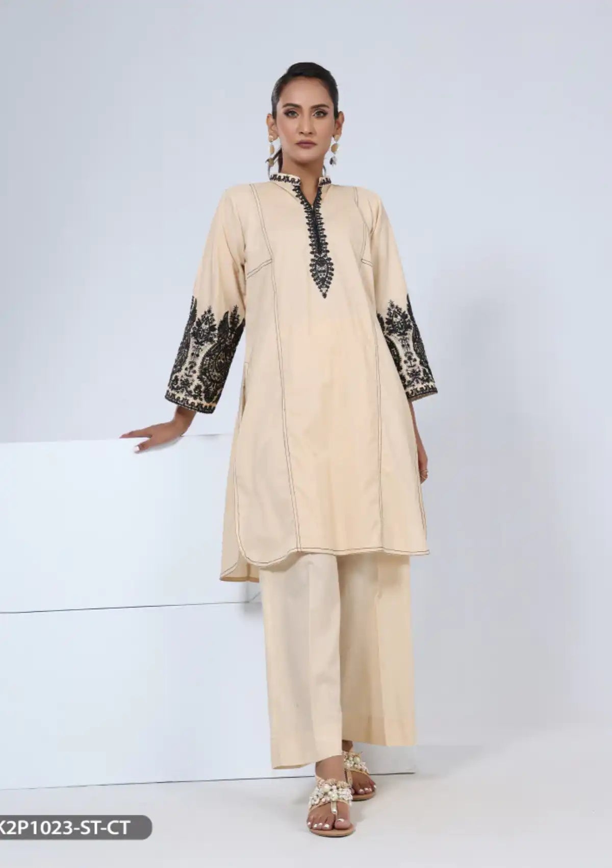 ShaPosh Casual Pret (K2P1023-ST-R.CT) - Mohsin Saeed Fabrics
