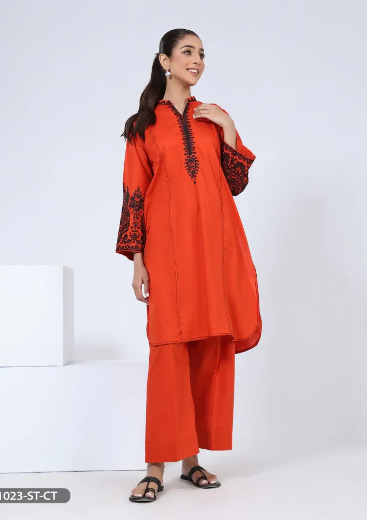 ShaPosh Casual Pret (K2P1023-ST-R.CT) - Mohsin Saeed Fabrics