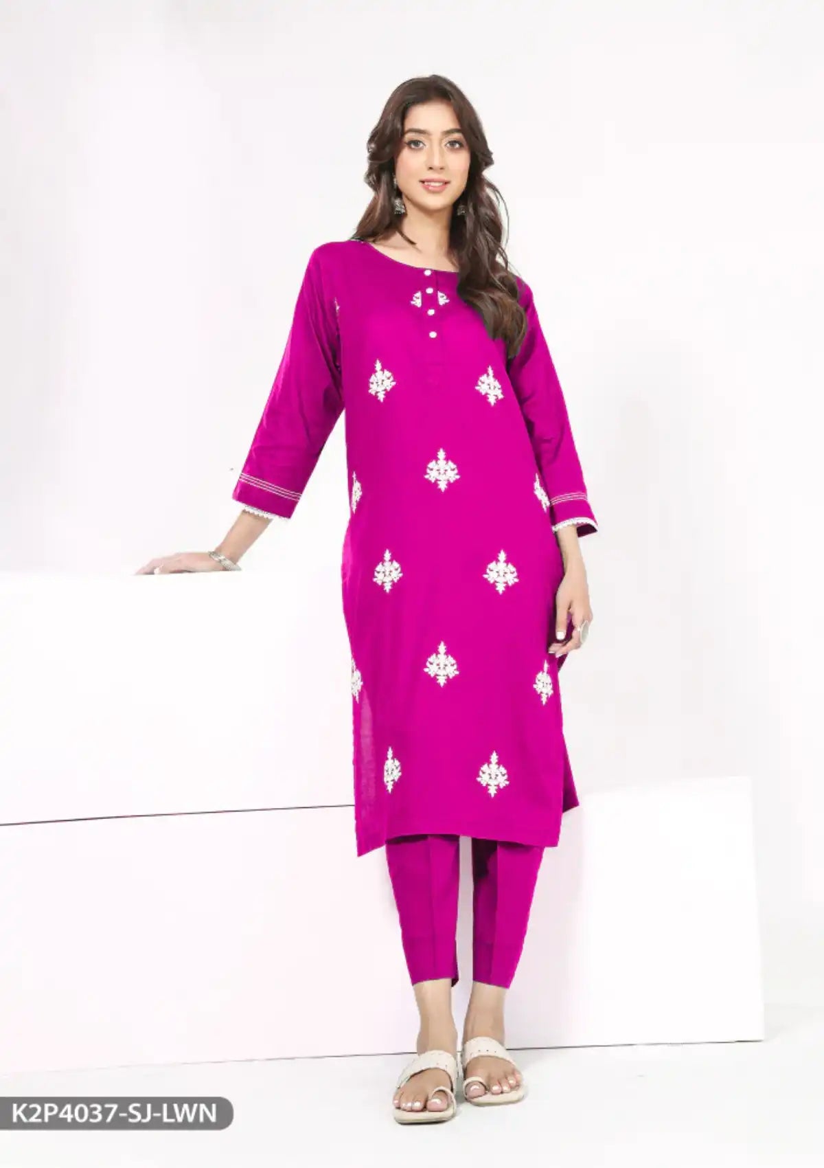 ShaPosh Casual Pret (K2P4037-SJ-LWN) - Mohsin Saeed Fabrics
