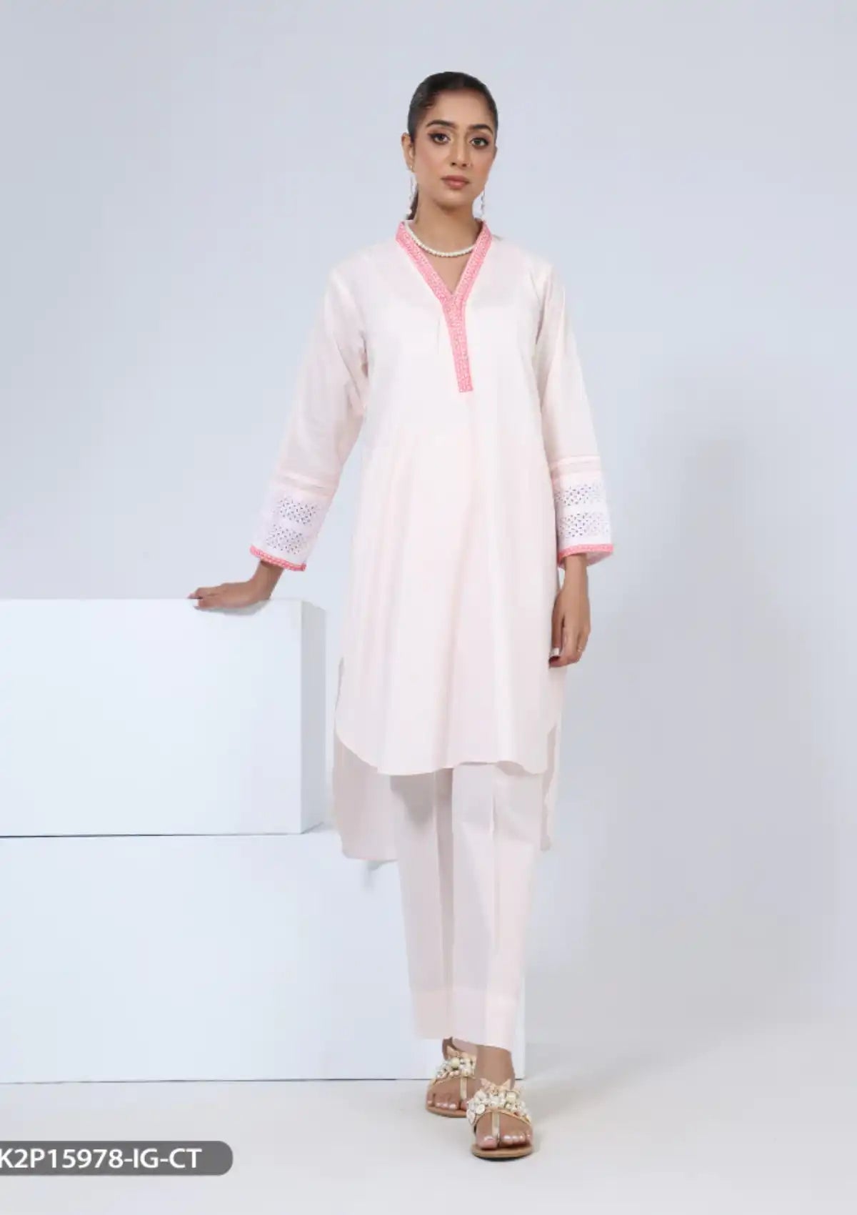 ShaPosh Casual Pret (K2P15978-IG-S.LWN) - Mohsin Saeed Fabrics