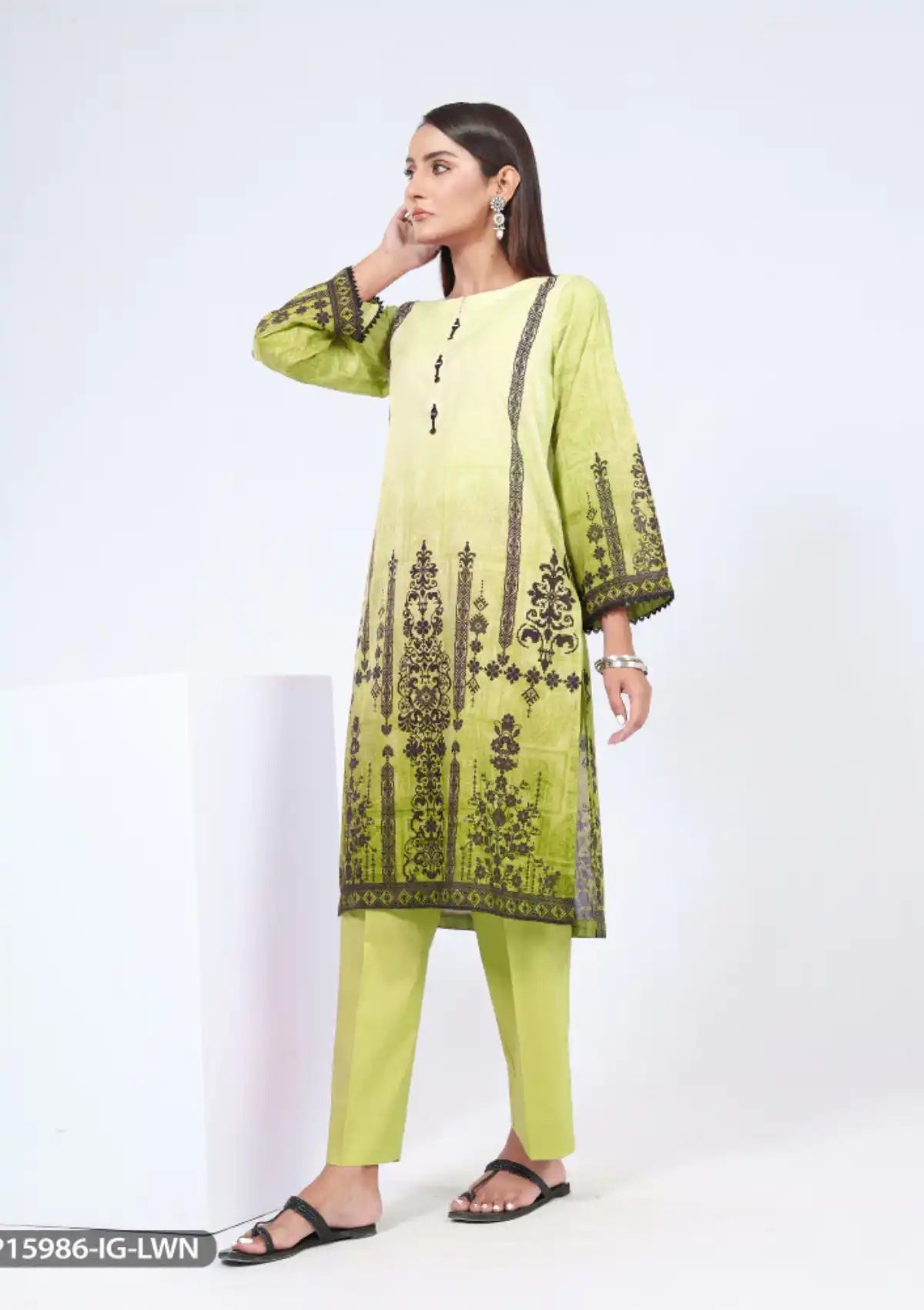 ShaPosh Casual Pret (K2P15986-IG-LWN) - Mohsin Saeed Fabrics