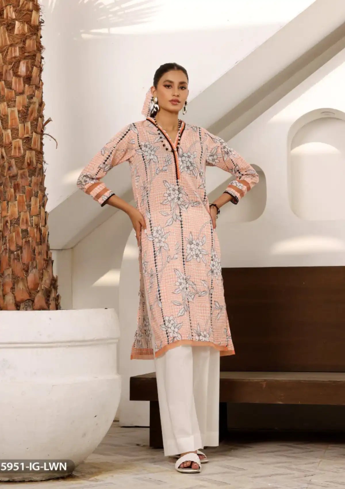 ShaPosh Casual Pret (K2P15951-IG-LWN) - Mohsin Saeed Fabrics