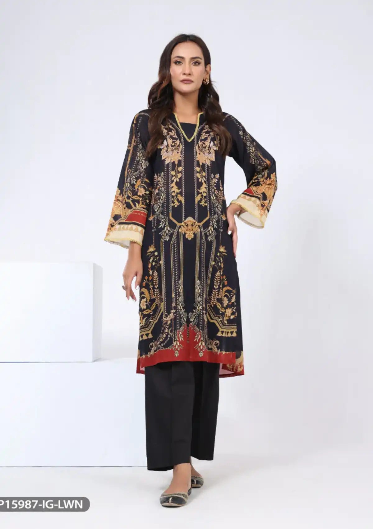 ShaPosh Casual Pret (K2P15987-IG-LWN) - Mohsin Saeed Fabrics