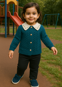 mohsin-saeed-fabrics-luxury-fashion-collection-daily-wear-wedding-and-formal-in-budget-This-product-is-from-girls-wool-button-down-sweater-in-blue-is-available-on-Mohsin-saeed-fabrics-website.