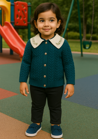 mohsin-saeed-fabrics-luxury-fashion-collection-daily-wear-wedding-and-formal-in-budget-This-product-is-from-girls-wool-button-down-sweater-in-blue-is-available-on-Mohsin-saeed-fabrics-website.