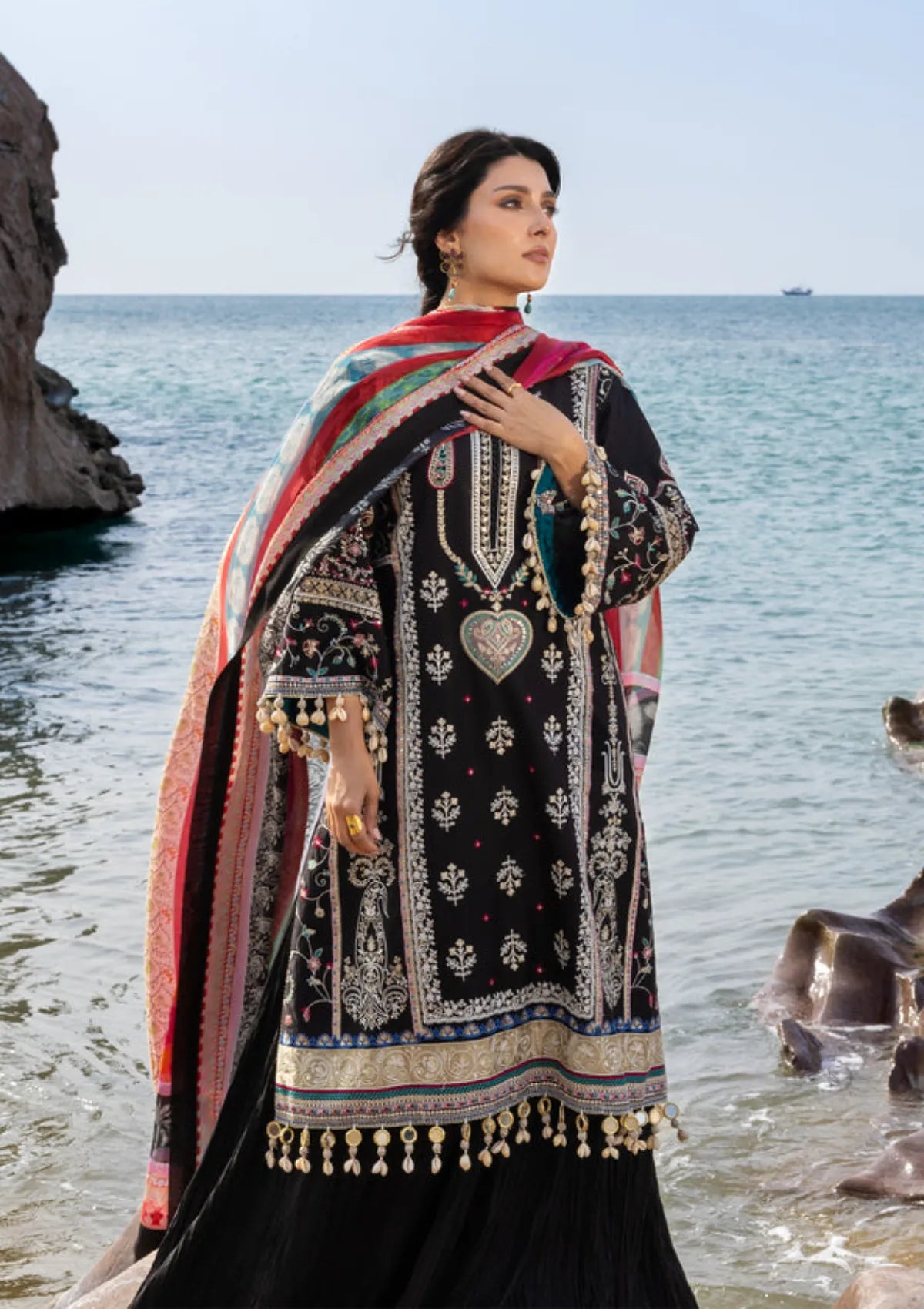 Sadaf Fawad Khan Siraa lawn'26 -Kohl