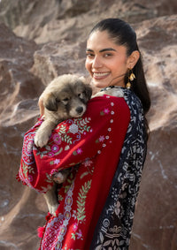 Sadaf Fawad Khan Siraa lawn'26 -Laal