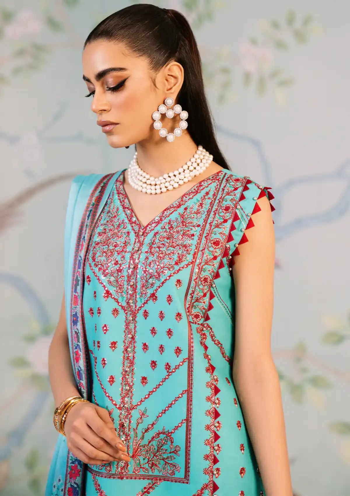 Bin Ilyas La'hira S/S Lawn'24 D-204B - Mohsin Saeed Fabrics