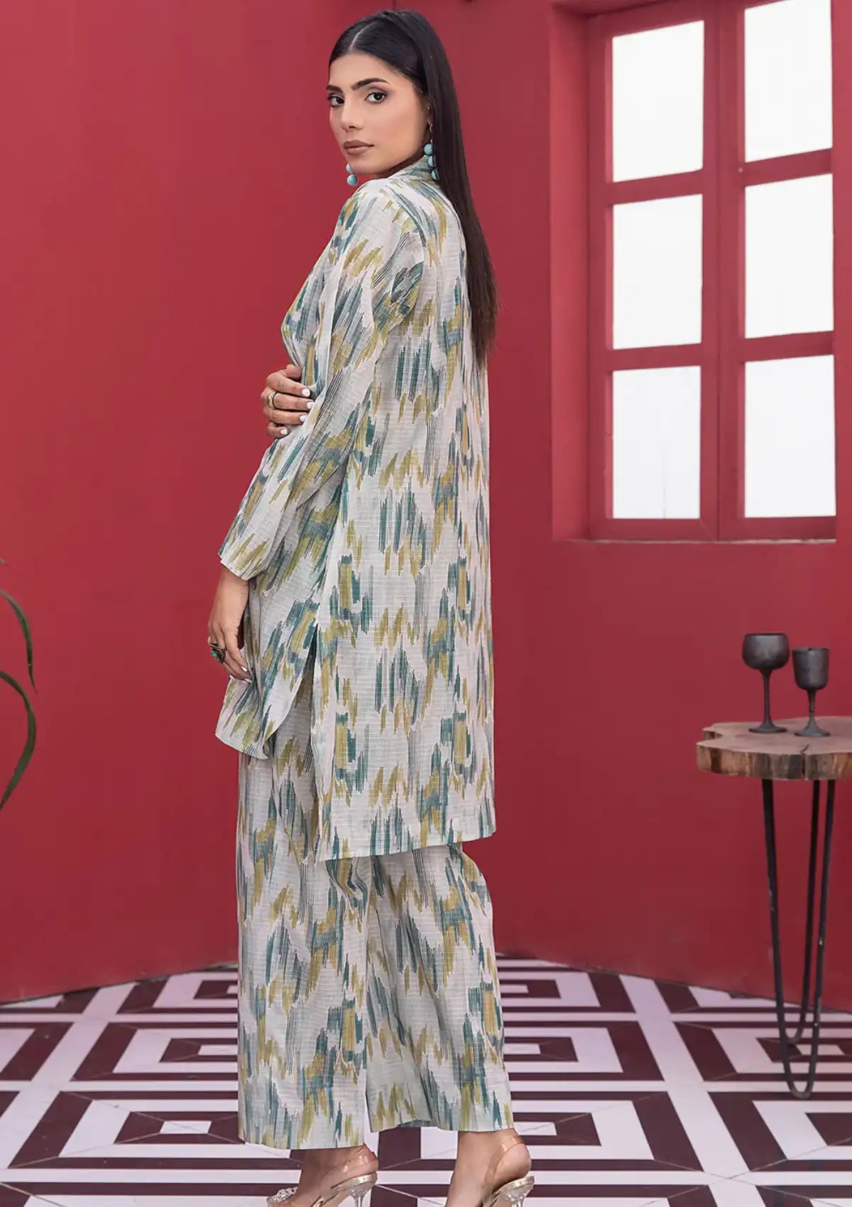 Safwa Summer Pret'24 2 Pcs P000419-GREEN - Mohsin Saeed Fabrics