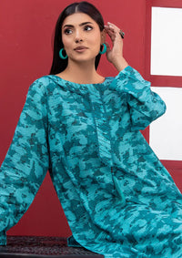 Safwa Summer Pret'24 2 Pcs P000420-BLUE - Mohsin Saeed Fabrics