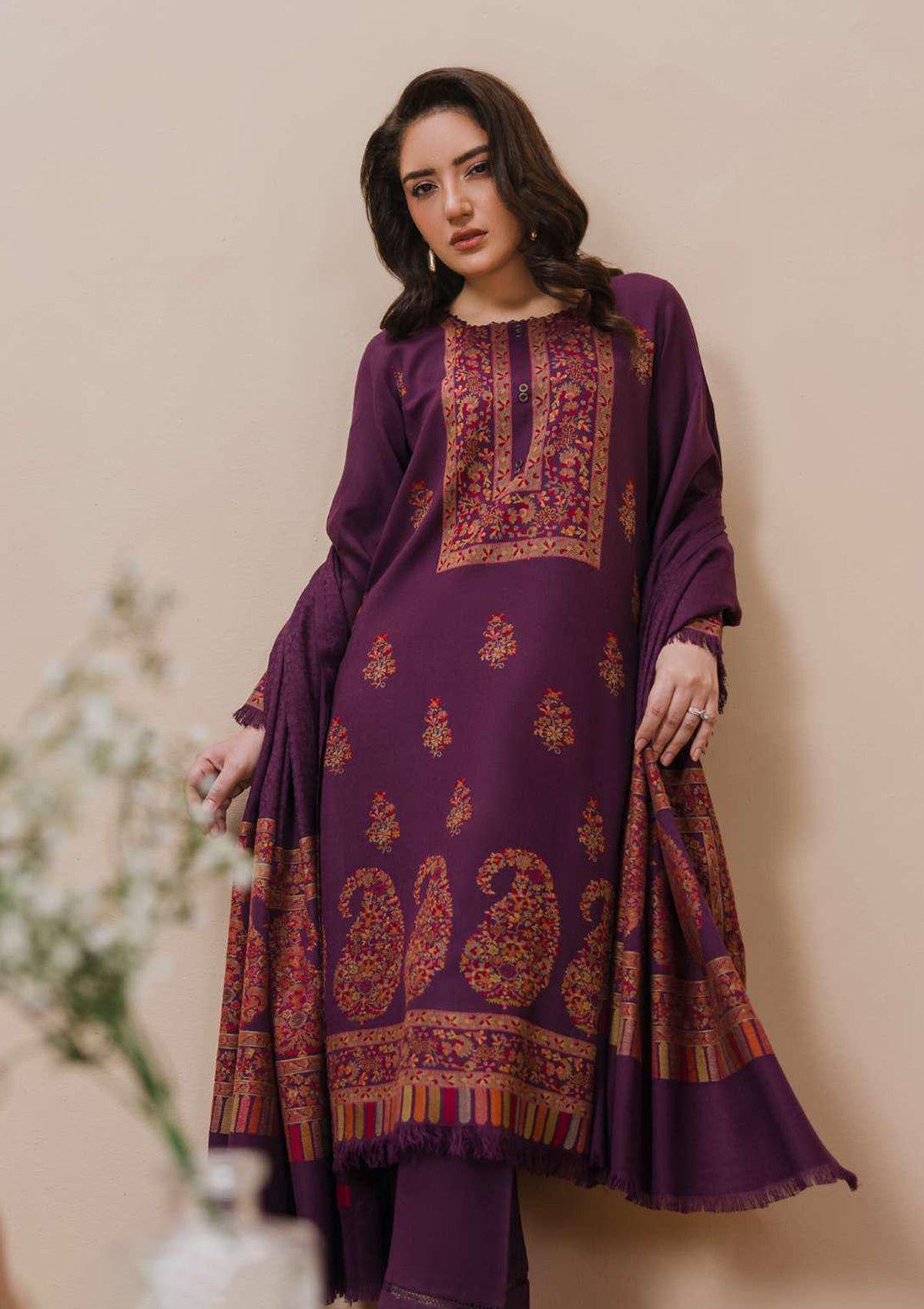 mohsin-saeed-fabrics-designer-daily-wear-formal-and-wedding-suits-within-budget-This-product-is-from-peridot-pashmina-kani25-pr-480-is-available-on-Mohsin-saeed-fabrics-website.
