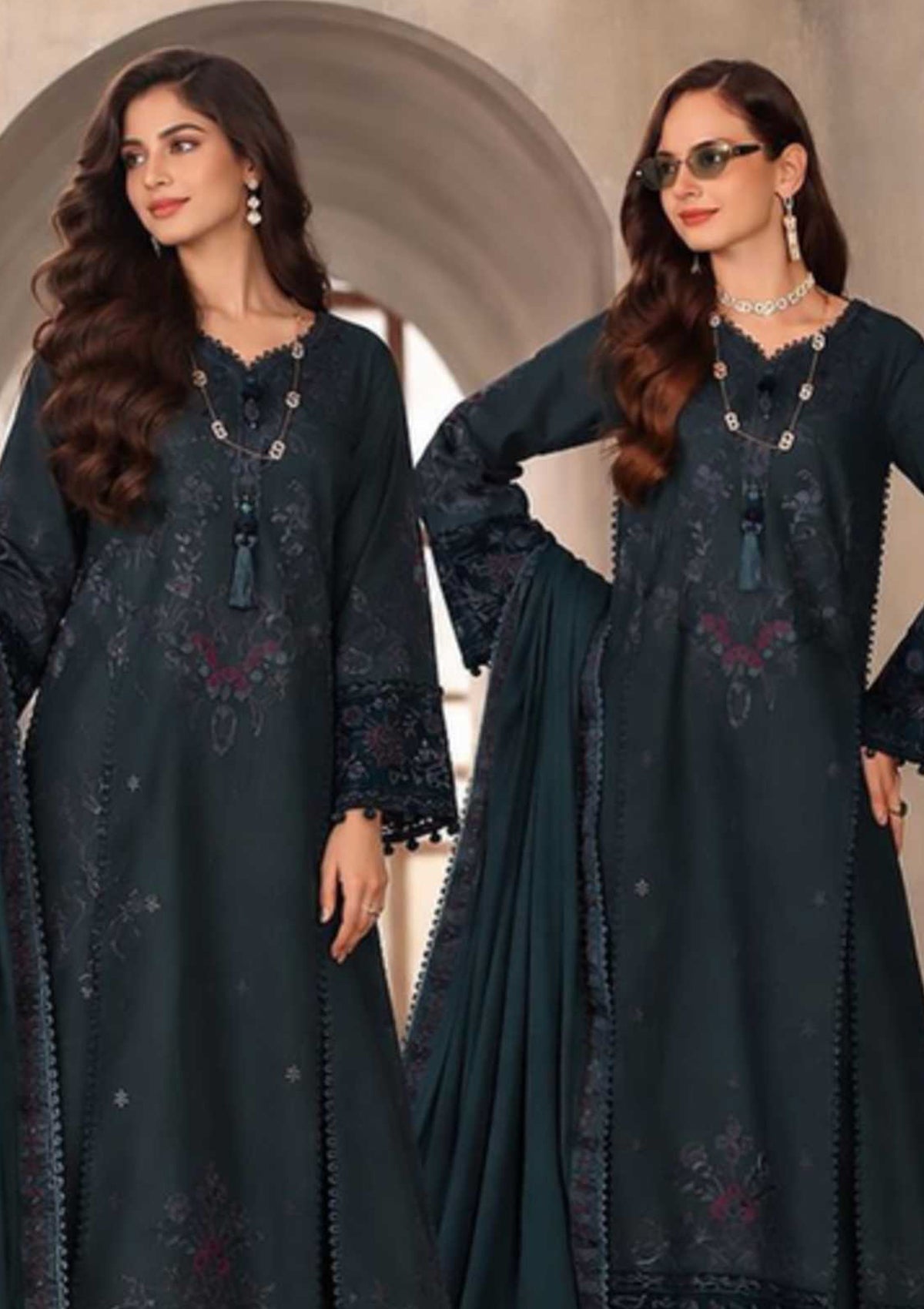 Noor By Saadia Asad Winter Pashmina Shawl '26 D-08