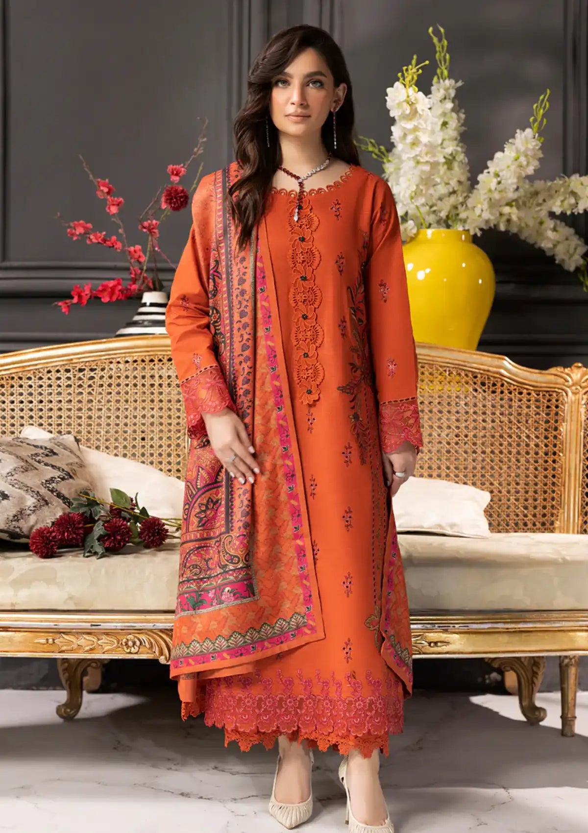 Rang Rasiya Carnation Khaddar'23 D-06 ANYA - Mohsin Saeed Fabrics