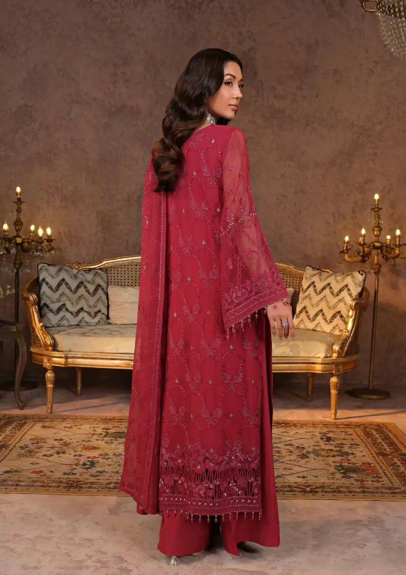 Lavish Zebaish Luxury Chiffon'24 D-06 CERISE