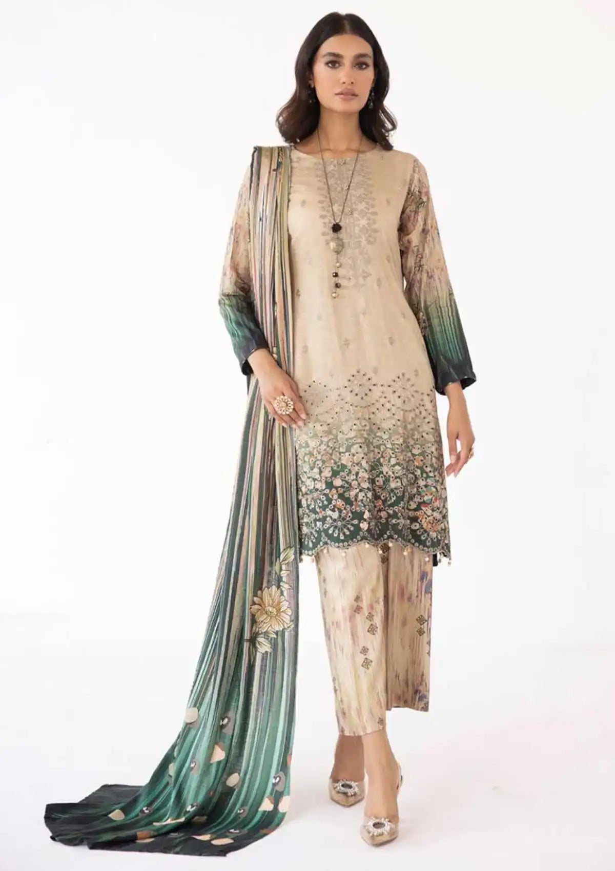 Khoobsurat Mayanaz Slub Jacquard'23 M-08 - Mohsin Saeed Fabrics