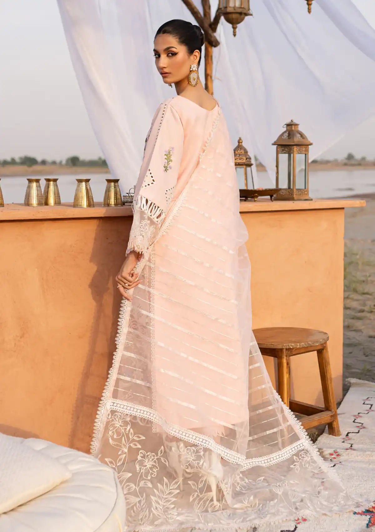 Parishay Janan Luxury Lawn'24 JL-01 - Mohsin Saeed Fabrics