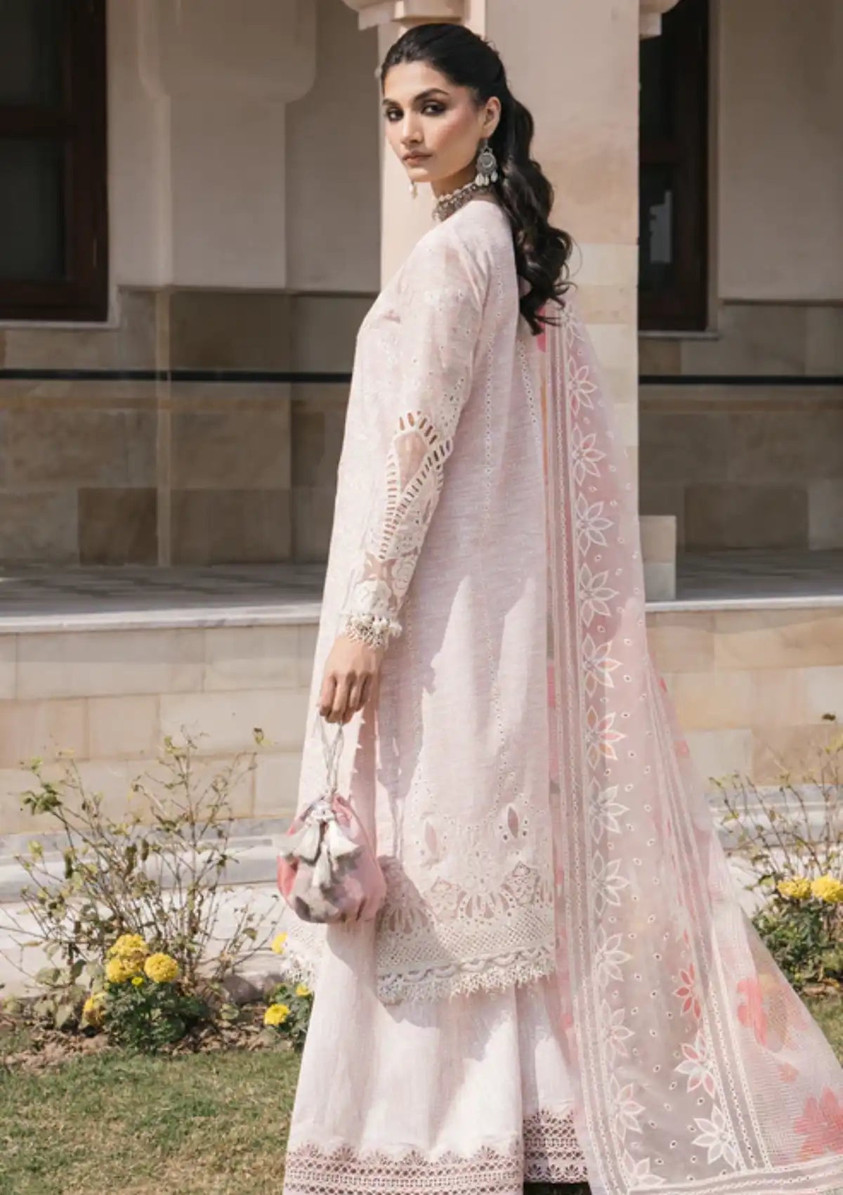 Jazmin Shahkaar Luxury Lawn'24 D-08 - Mohsin Saeed Fabrics