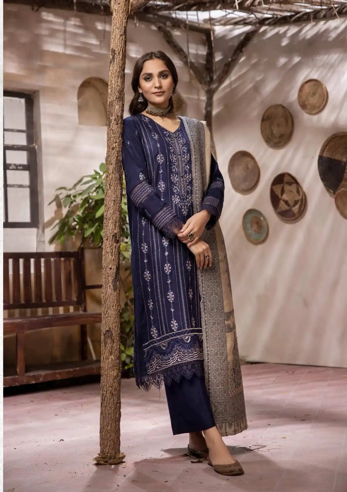 Mehak Peach Leather by Khoobsurat'24 M-41