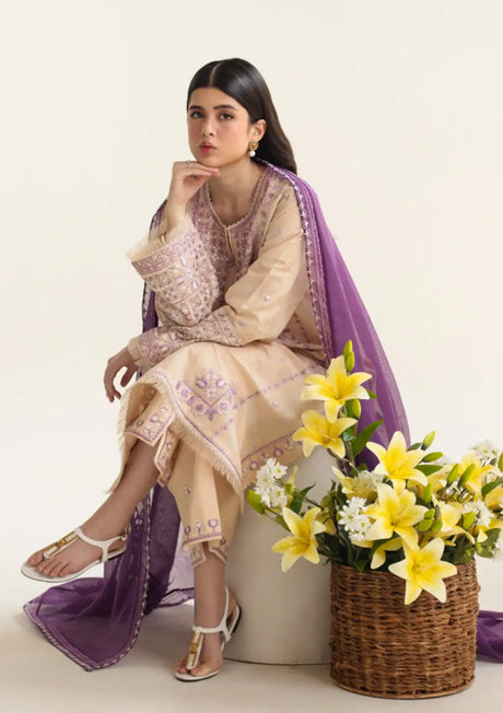 Coco By Zara Shahjahan Lawn'24 Vol-02 D-05B-DINARA - Mohsin Saeed Fabrics