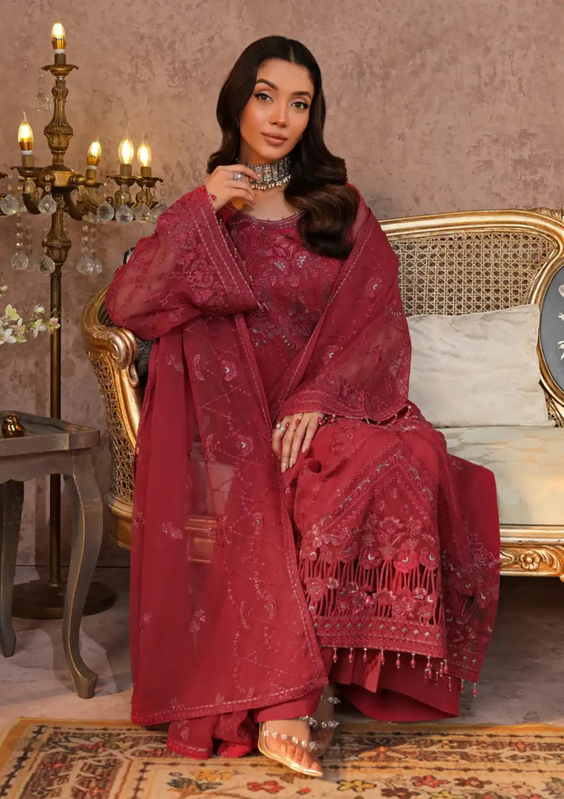 Lavish Zebaish Luxury Chiffon'24 D-06 CERISE