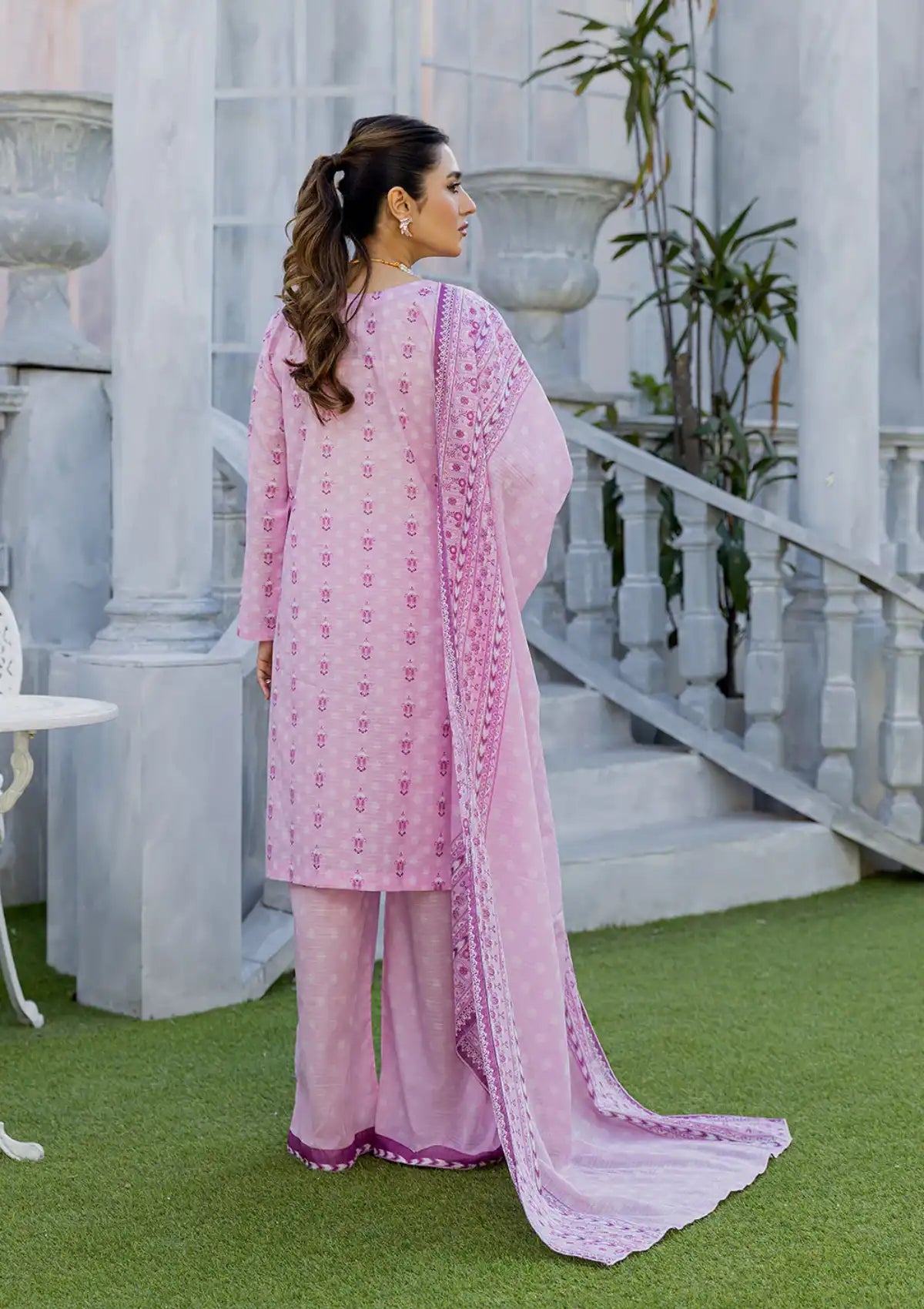 Safwa Blueberry Doria Lawn'24 Vol-02 BLB-12 - Mohsin Saeed Fabrics