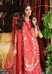 Maryam Hussain Luxury Lawn'26 D-04 Crimson