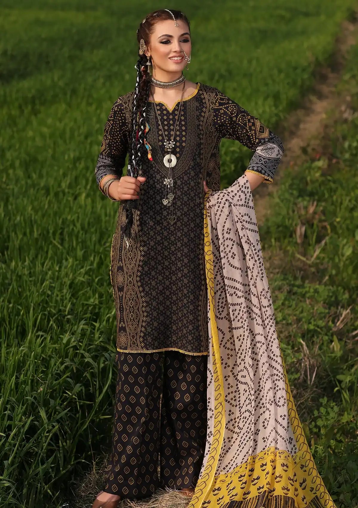 Charizma Signature Prints Lawn'24 SP4-07 - Mohsin Saeed Fabrics