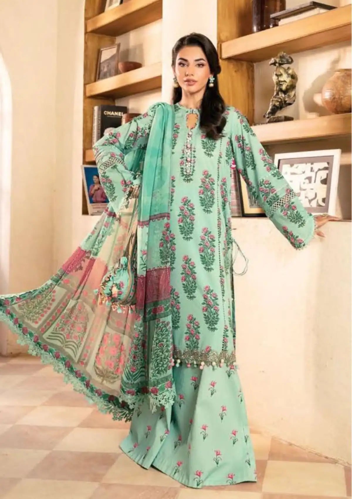 mohsin-saeed-fabrics-designer-daily-wear-formal-and-wedding-suits-within-budget-This-product-is-from-maria-b-m-basic-eid-lawn25-d-8b-is-available-on-Mohsin-saeed-fabrics-website.
