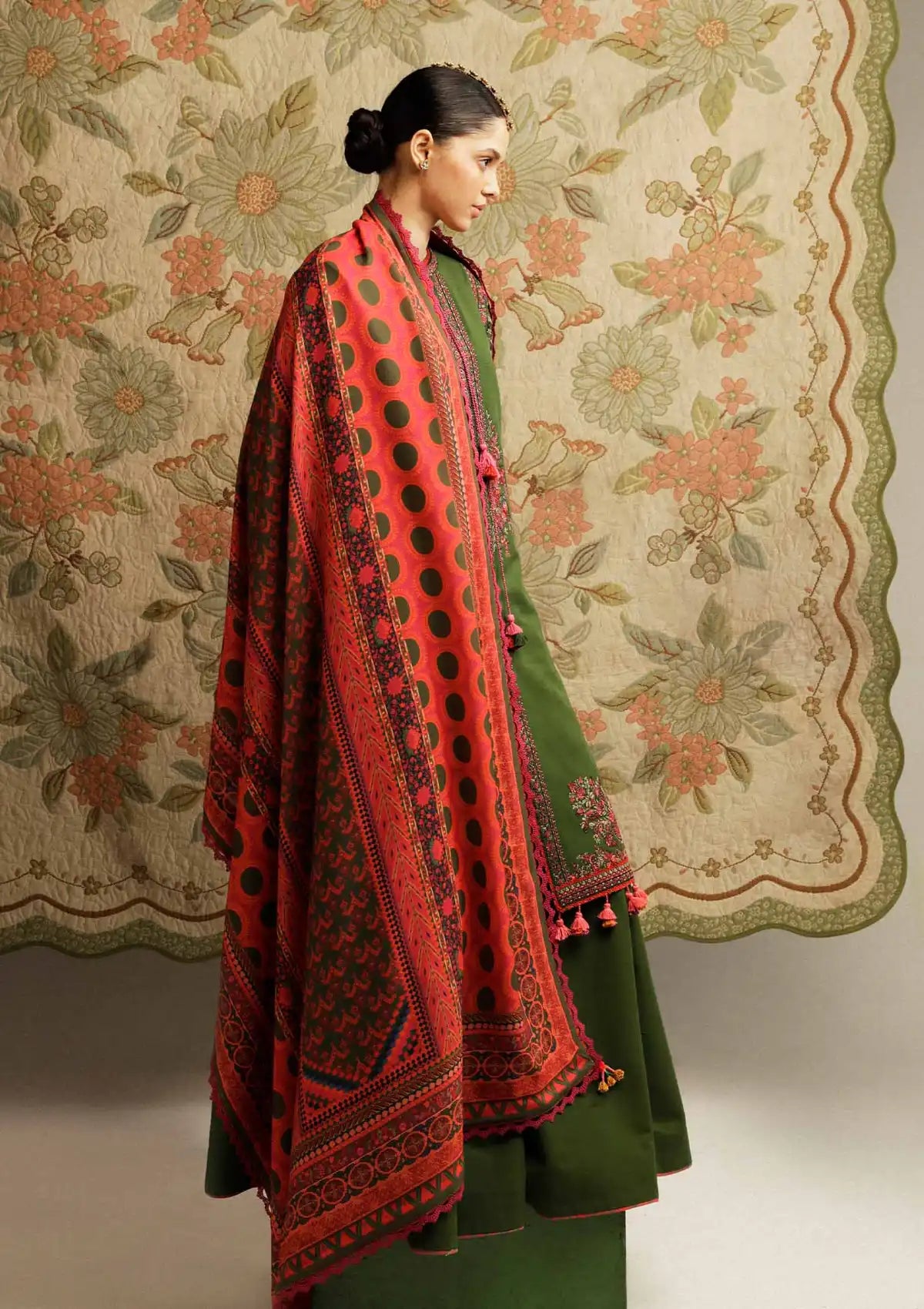 Hussain Rehar Winter Shawl Khaddar'23 Taal - Mohsin Saeed Fabrics