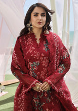 Maryam Hussain Luxury Lawn'24 D-06-CRIMSON - Mohsin Saeed Fabrics