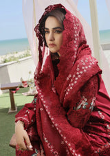 Maryam Hussain Luxury Lawn'24 D-06-CRIMSON - Mohsin Saeed Fabrics