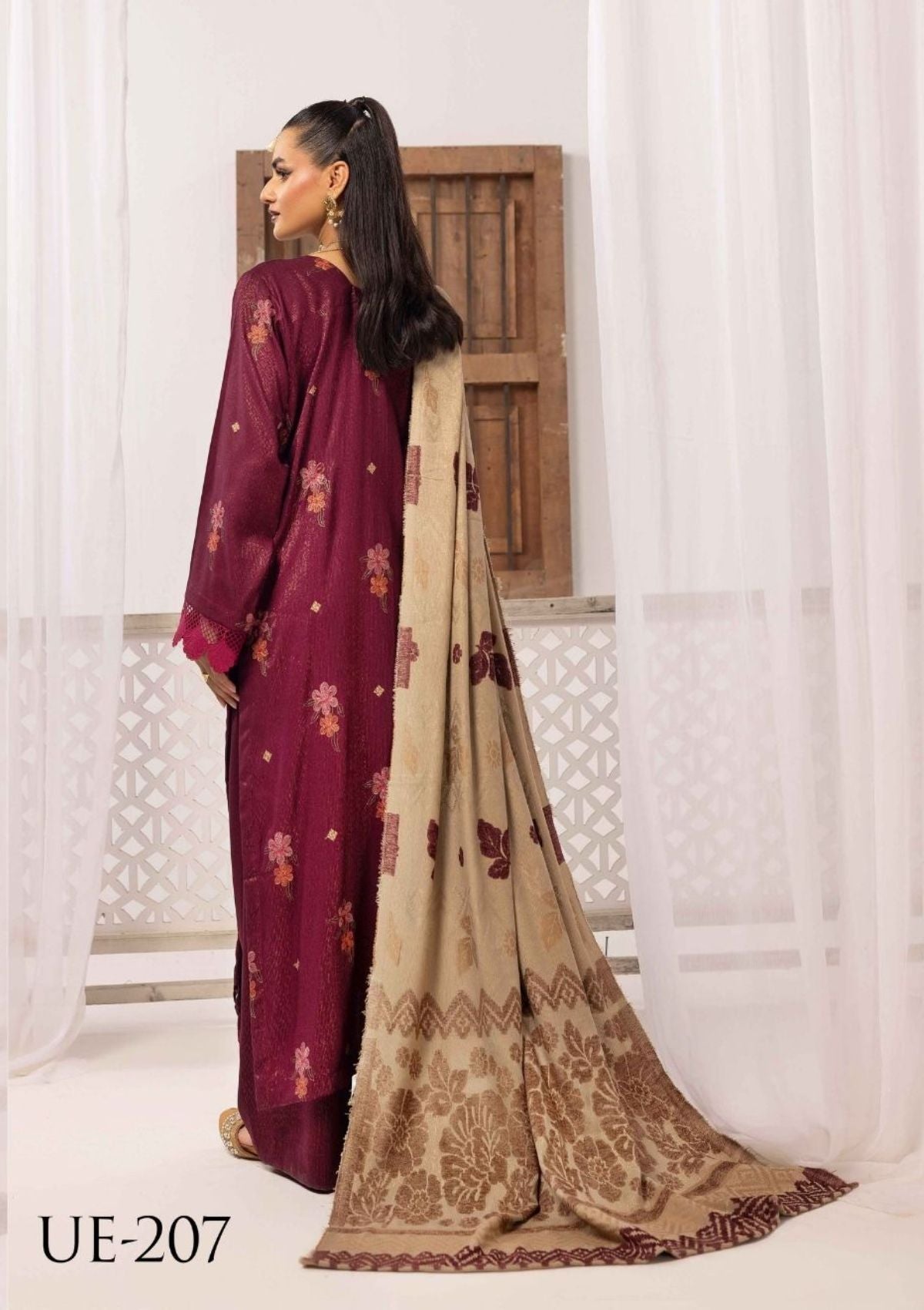 Uraan By Khoobsurat Peach Leather'25 UE-207