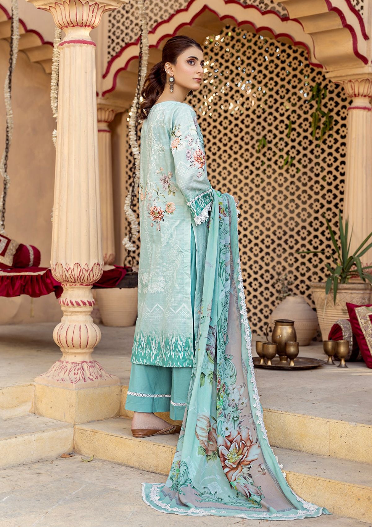 Rangoon Lawn Vol-02 Azam Arts'24 D-1383 - Mohsin Saeed Fabrics