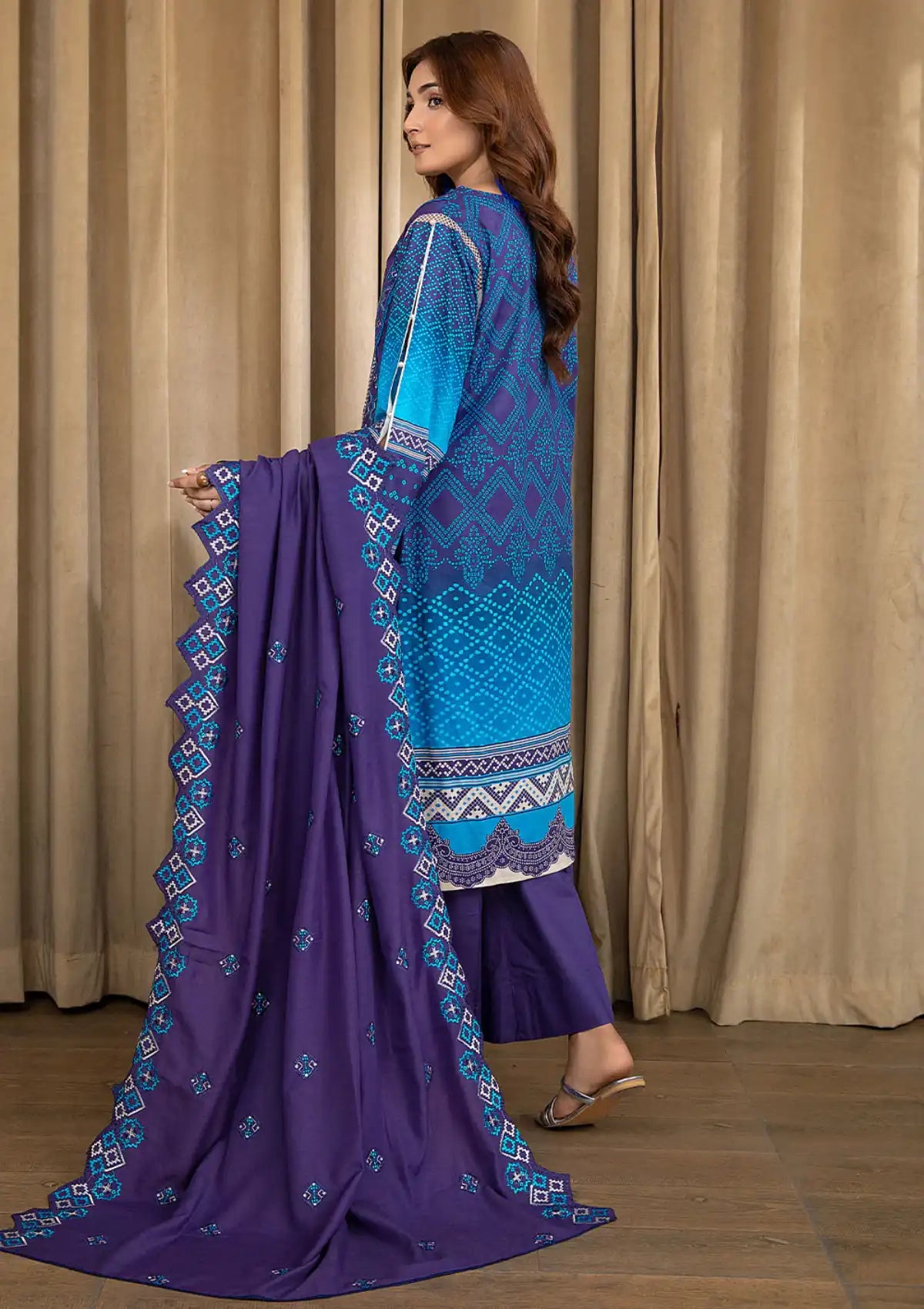 Safwa Bliss Emb Lawn'24 SBL-01 - Mohsin Saeed Fabrics