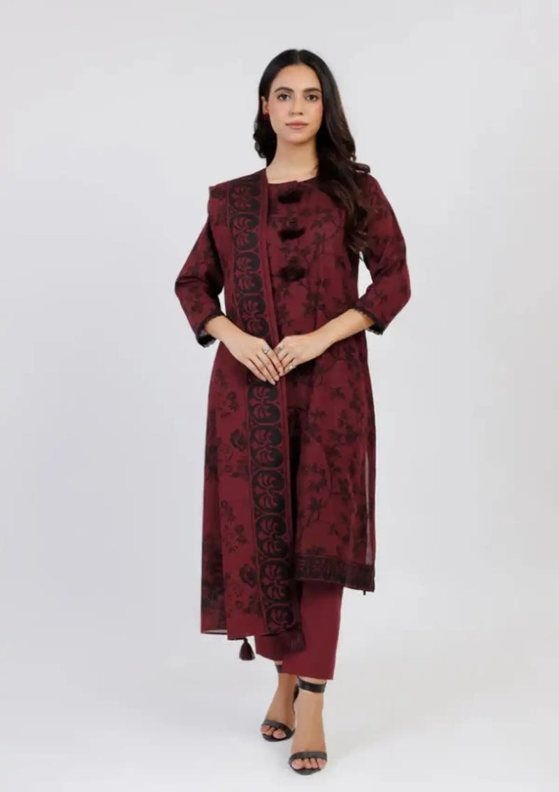 Al Karam Winter'24 Vol-01 3Pc FW-27.1-24-Maroon