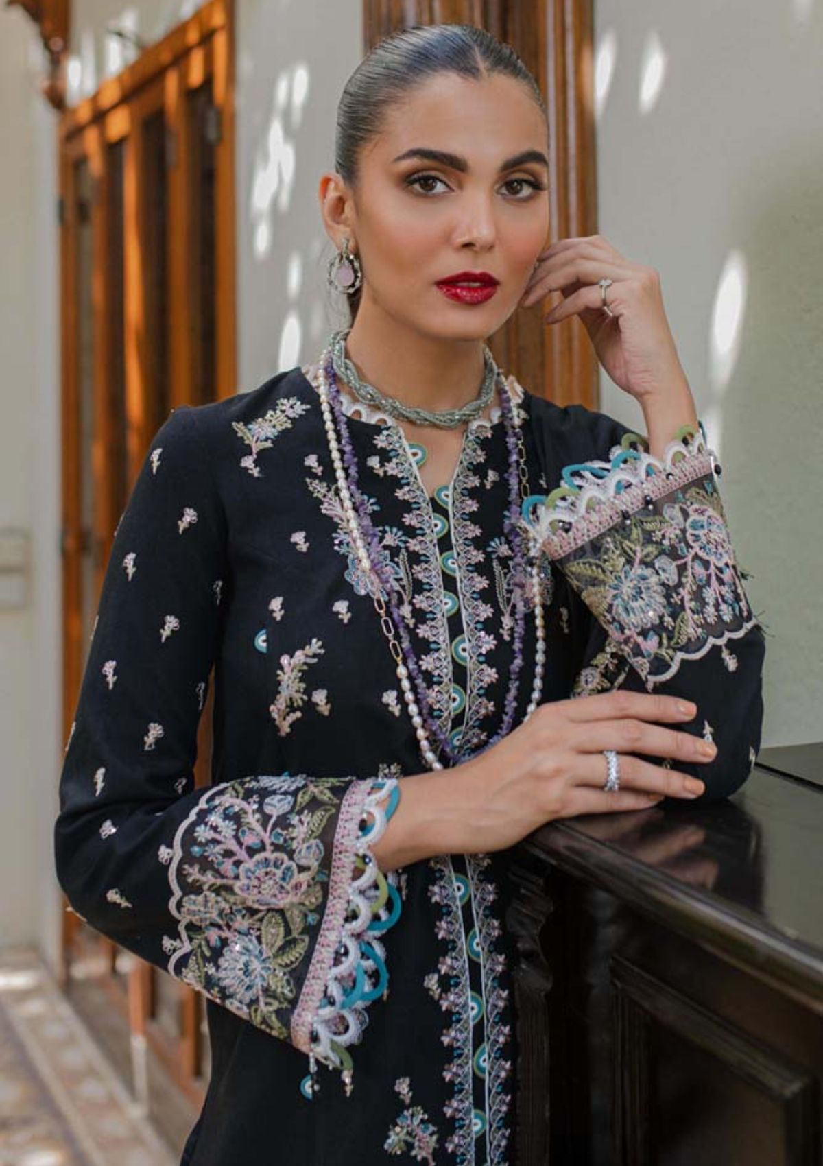 Qalamkar Luxury Winter'23 SC-03 FALLON - Mohsin Saeed Fabrics