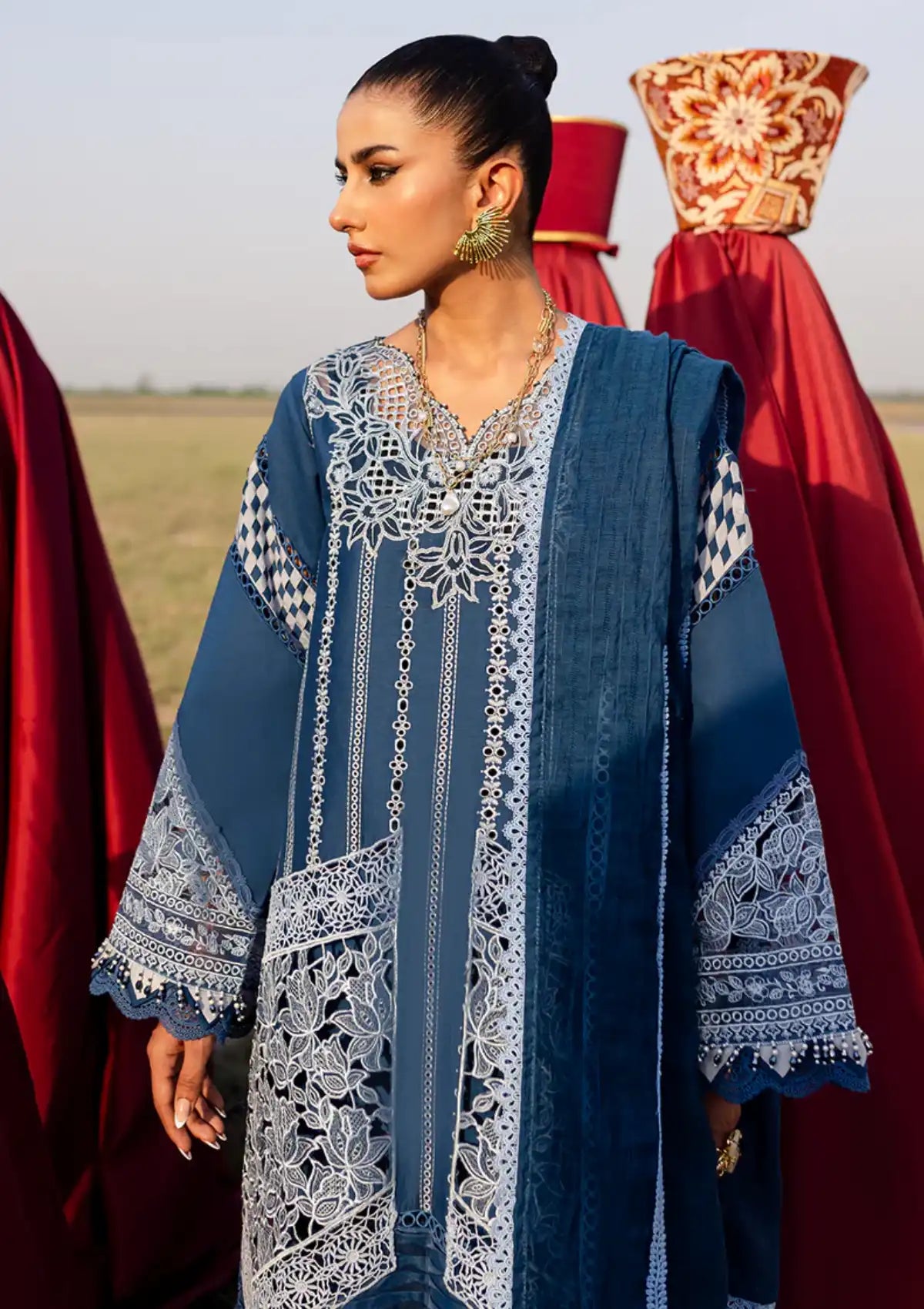 Parishay Janan Luxury Lawn'24 JL-11 - Mohsin Saeed Fabrics