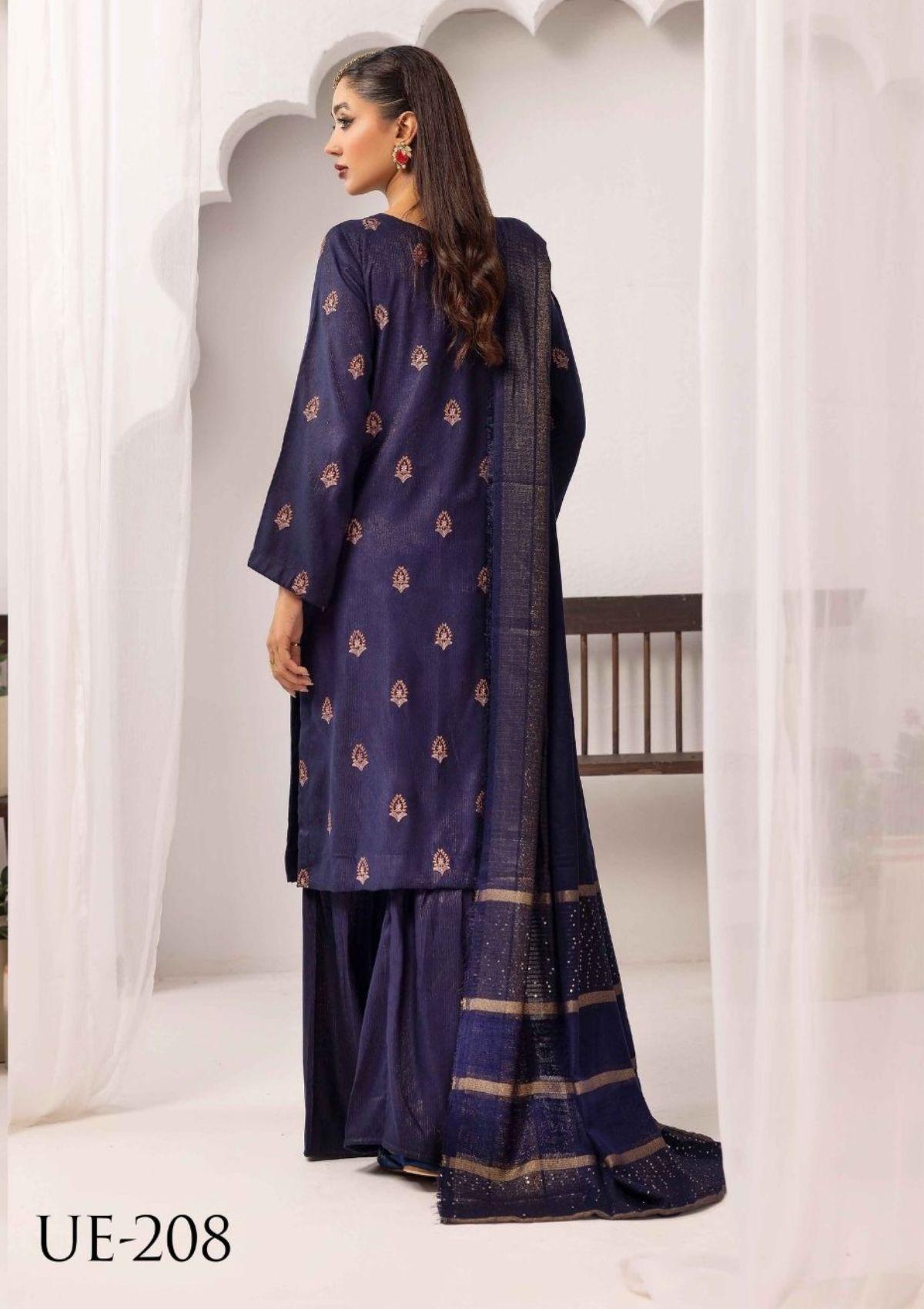 Uraan By Khoobsurat Peach Leather'25 UE-208