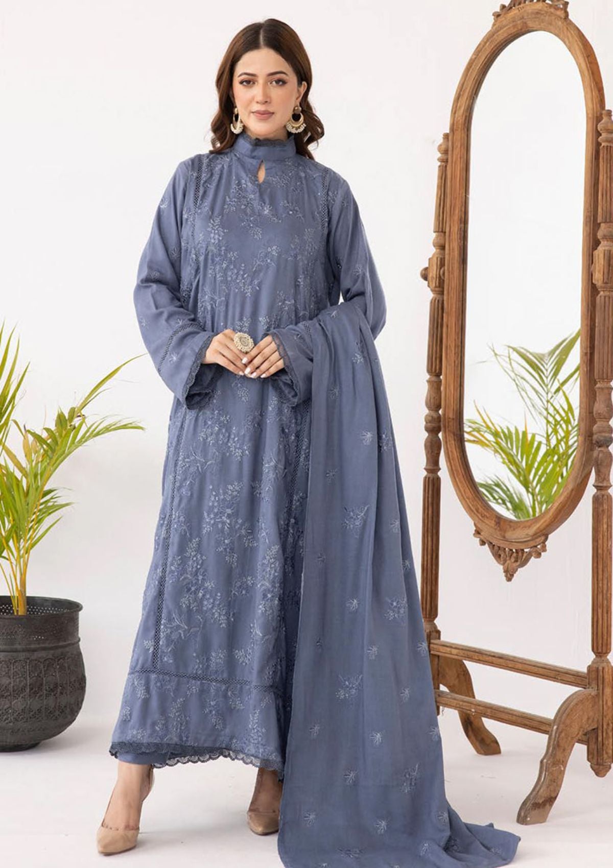 Nazakat Peach Leather By Khoobsurat'23 D-10 - Mohsin Saeed Fabrics